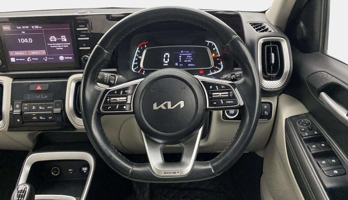 2021 KIA SONET HTX 1.0 IMT, Petrol, Manual, 92,612 km, Steering Wheel Close Up