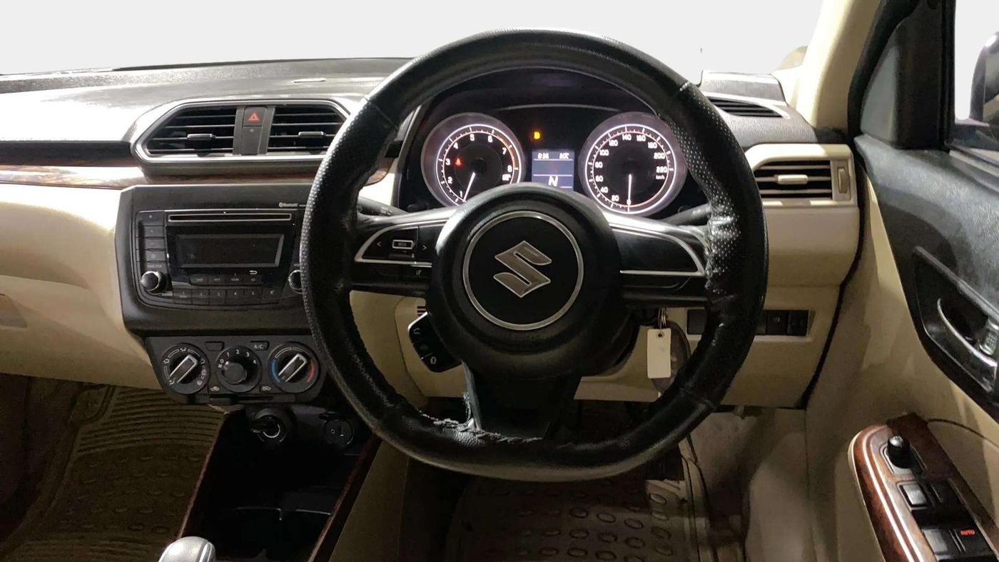2017 Maruti Dzire VXI AMT, Petrol, Automatic, 30,159 km, Steering Wheel Close Up