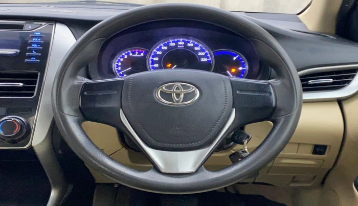 2018 Toyota YARIS J CVT, Petrol, Automatic, 1,04,534 km, Steering Wheel Close Up