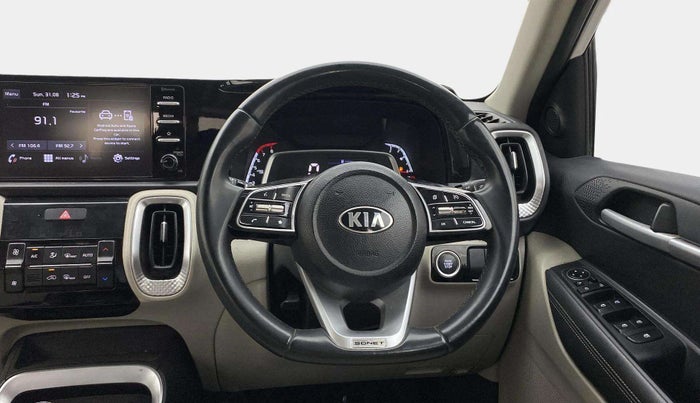 2021 KIA SONET HTX 1.0 IMT, Petrol, Manual, 44,967 km, Steering Wheel Close Up