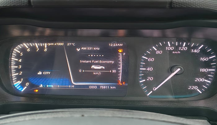 2020 Tata ALTROZ XZ PETROL, Petrol, Manual, 75,888 km, Odometer Image