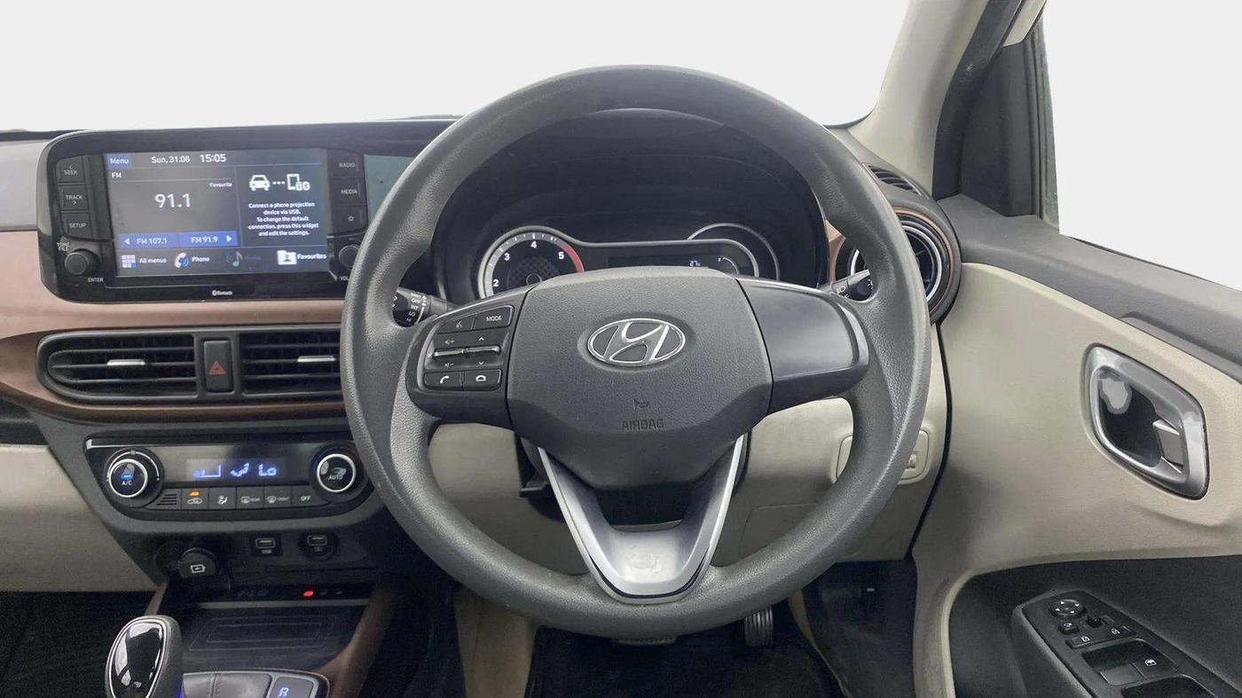 2020 Hyundai AURA SX PLUS 1.2 AMT CRDI, Diesel, Automatic, 58,646 km, Steering Wheel Close Up