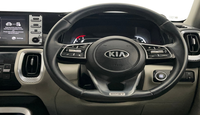 2021 KIA SONET HTX 1.0 IMT, Petrol, Manual, 29,860 km, Steering Wheel Close Up