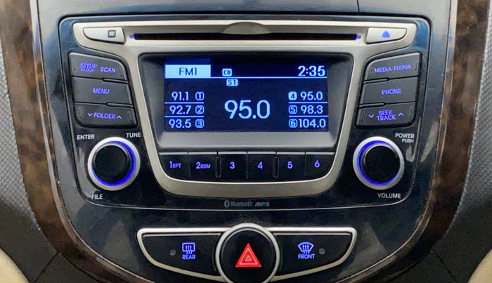 2015 Hyundai Verna FLUIDIC 4S 1.6 VTVT S(O), Petrol, Manual, 95,193 km, Infotainment System