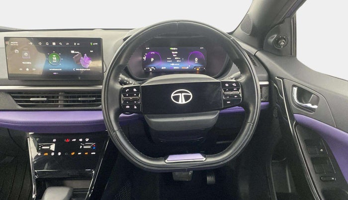 2024 Tata NEXON FEARLESS PURPLE + SUNROOF DCA DUAL TONE 1.2 PETROL, Petrol, Automatic, 24,413 km, Steering Wheel Close Up