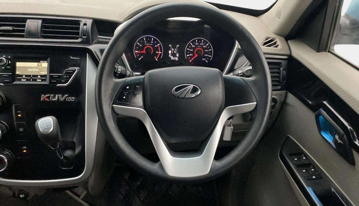2016 Mahindra Kuv100 K8 6 STR, Petrol, Manual, 35,228 km, Steering Wheel Close Up