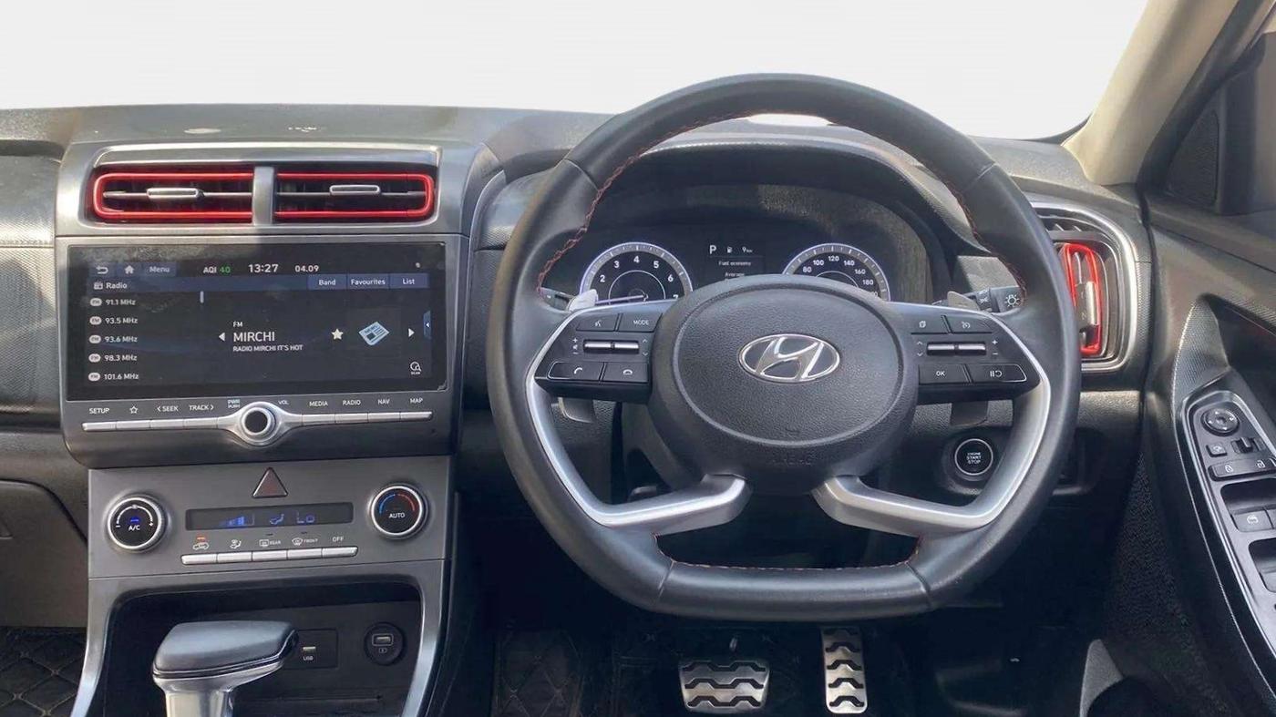 2021 Hyundai Creta SX 1.4 TURBO DCT, Petrol, Automatic, 42,396 km, Steering Wheel Close Up