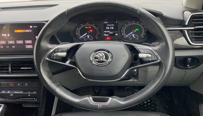 2021 Skoda KUSHAQ STYLE 1.0L TSI AT, Petrol, Automatic, 28,029 km, Steering Wheel Close Up
