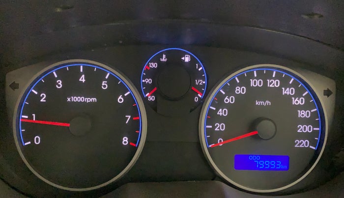 2010 Hyundai i20 MAGNA (O) 1.2, Petrol, Manual, 80,045 km, Odometer Image
