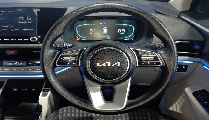 2023 KIA CARENS PRESTIGE PLUS 1.5 PETROL IMT 7 STR, Petrol, Manual, 7,113 km, Steering Wheel Close Up