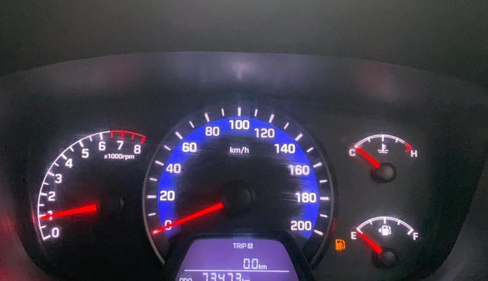 2014 Hyundai Xcent S (O) 1.2, Petrol, Manual, 73,436 km, Odometer Image
