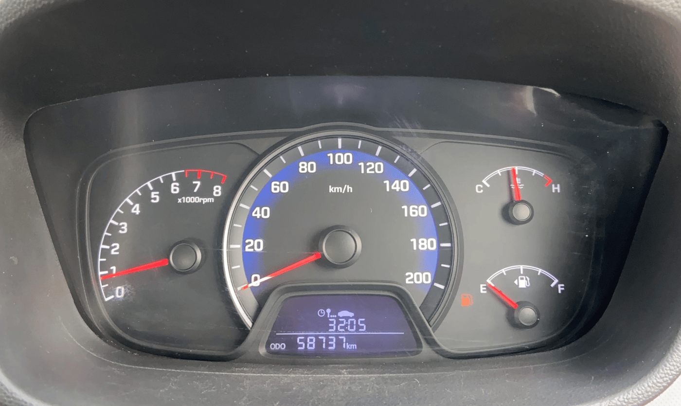 2014 Hyundai Xcent S (O) 1.2, Petrol, Manual, 58,711 km, Odometer Image