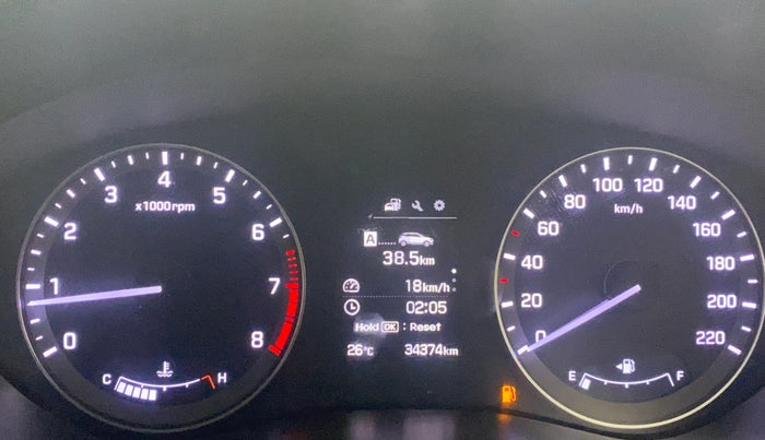 2015 Hyundai Elite i20 ASTA 1.2 (O), Petrol, Manual, 34,343 km, Odometer Image