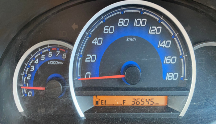 2018 Maruti Wagon R 1.0 VXI, Petrol, Manual, 36,521 km, Odometer Image