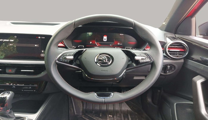 2025 Skoda SLAVIA Monte Carlo 1.0L TSI AT, Petrol, Automatic, 1,523 km, Steering Wheel Close Up