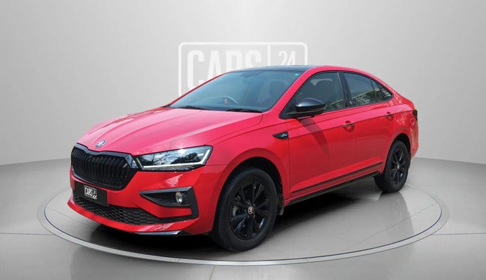 2025 Skoda SLAVIA Monte Carlo 1.0L TSI AT, Petrol, Automatic, 1,523 km, Left Front Diagonal