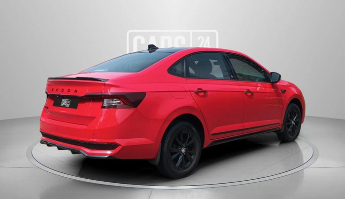2025 Skoda SLAVIA Monte Carlo 1.0L TSI AT, Petrol, Automatic, 1,523 km, Right Back Diagonal
