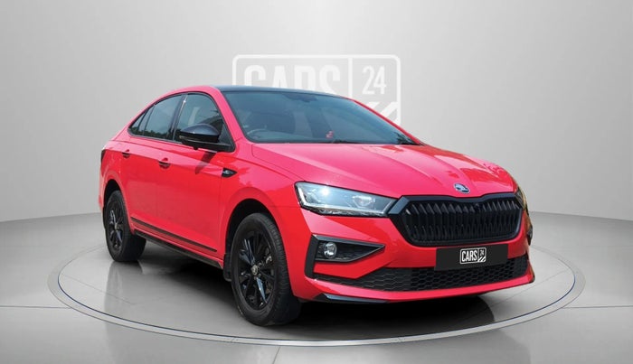 2025 Skoda SLAVIA Monte Carlo 1.0L TSI AT, Petrol, Automatic, 1,523 km, Right Front Diagonal