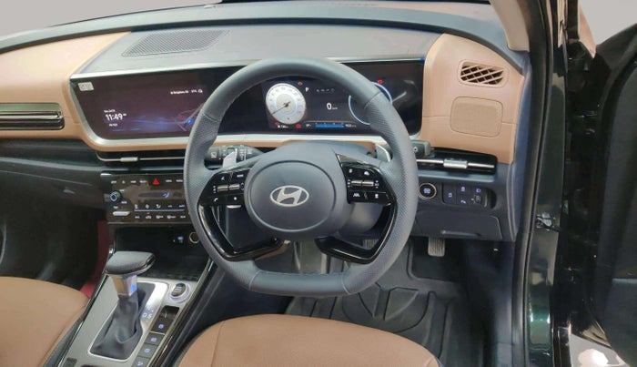 2025 Hyundai ALCAZAR Signature 7 STR 1.5 Turbo GDi Petrol DCT, Petrol, Automatic, 6,375 km, Steering Wheel Close Up
