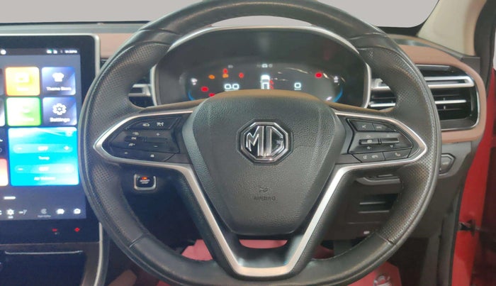 2023 MG HECTOR PLUS SAVVY PRO 1.5 TURBO CVT 7 STR, Petrol, Automatic, 12,197 km, Steering Wheel Close Up