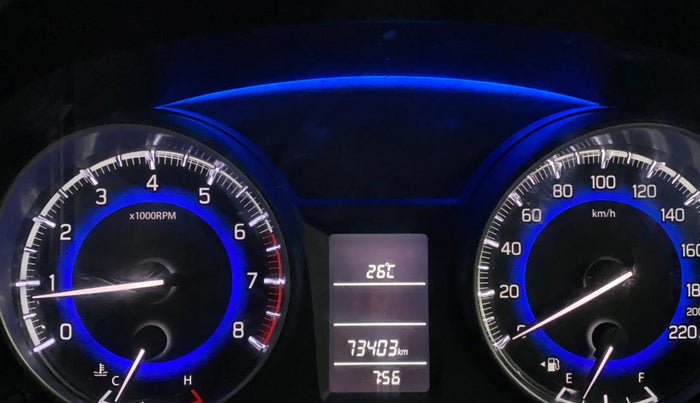 2017 Maruti Baleno DELTA PETROL 1.2, Petrol, Manual, 73,390 km, Odometer Image