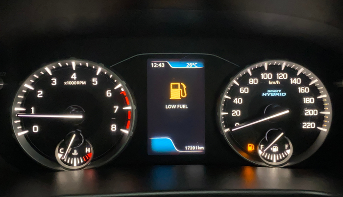 2022 Maruti BREZZA ZXI + SMART HYBRID DUAL TONE, Petrol, Manual, 17,375 km, Odometer Image