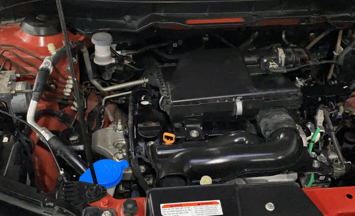 2022 Maruti BREZZA ZXI + SMART HYBRID DUAL TONE, Petrol, Manual, 17,375 km, Engine View - Right