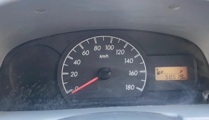 2012 Maruti Alto LXI, Petrol, Manual, 58,486 km, Odometer Image