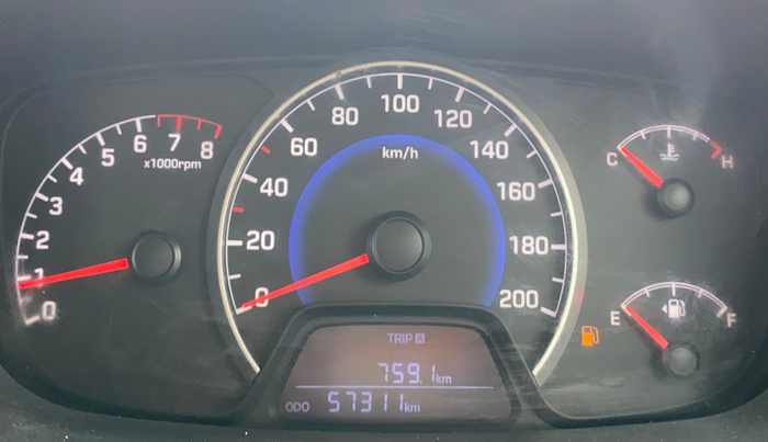 2016 Hyundai Grand i10 SPORTZ 1.2 KAPPA VTVT, Petrol, Manual, 57,278 km, Odometer Image