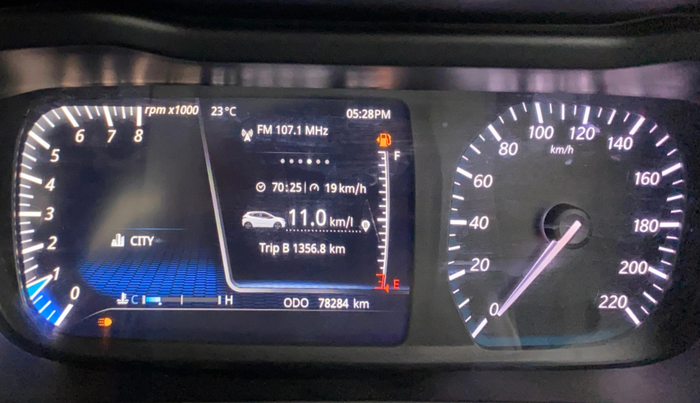 2020 Tata ALTROZ XZ PETROL, Petrol, Manual, 78,284 km, Odometer Image