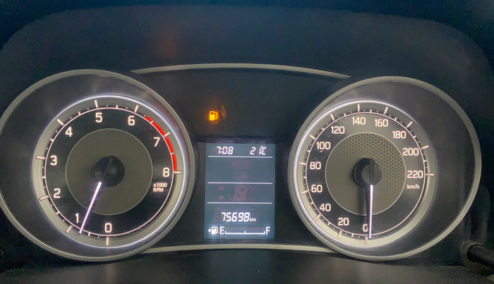 2017 Maruti Dzire ZXI PLUS, Petrol, Manual, 75,698 km, Odometer Image