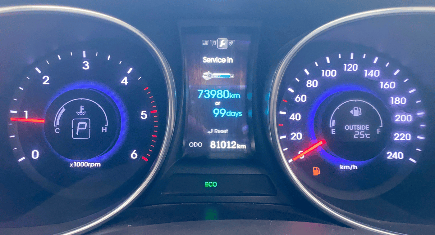 2015 Hyundai Santa Fe 4 WD AT, Diesel, Automatic, 81,011 km, Odometer Image