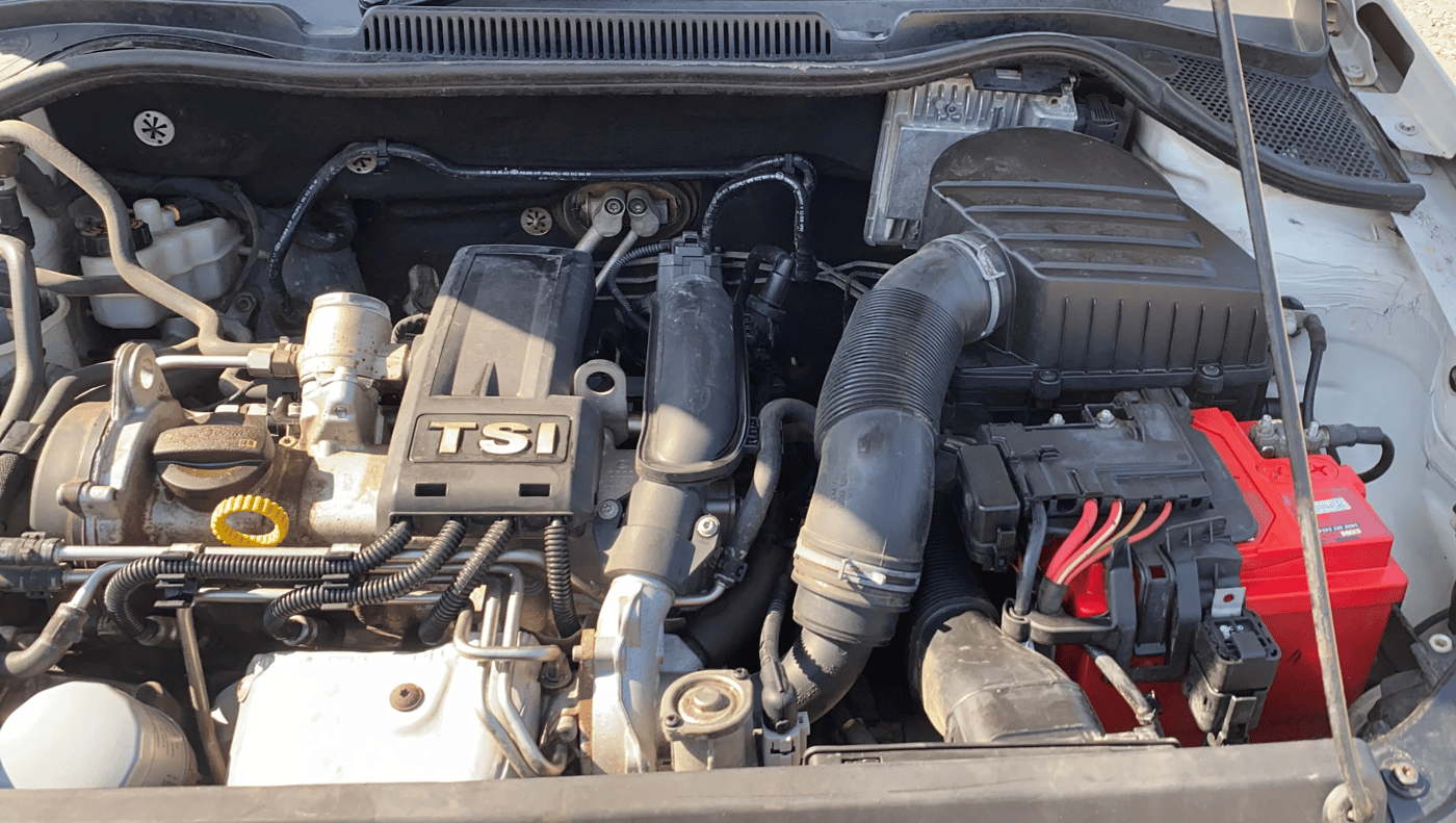 2017 Volkswagen Polo GT TSI AT, Petrol, Automatic, 1,04,458 km, Engine View - Left
