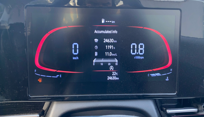 2023 Hyundai Verna SX 1.5 Turbo Petrol MT, Petrol, Manual, 24,627 km, Odometer Image