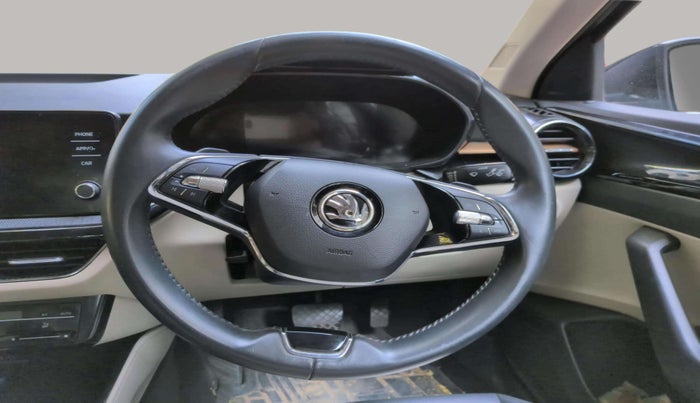 2023 Skoda SLAVIA STYLE 1.0L TSI AT, Petrol, Automatic, 45,216 km, Steering Wheel Close Up