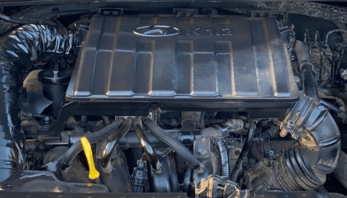2021 Hyundai AURA S 1.2 CNG, CNG, Manual, 1,09,192 km, Engine View
