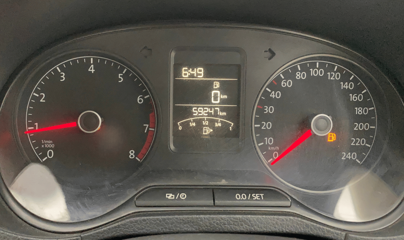 2016 Volkswagen Ameo COMFORTLINE 1.2L, Petrol, Manual, 59,217 km, Odometer Image