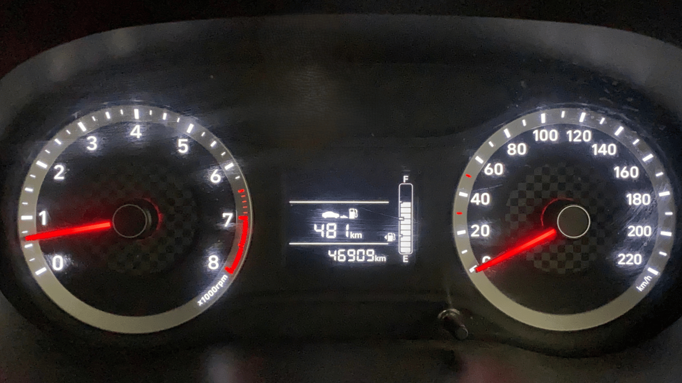 2021 Hyundai AURA E 1.2, Petrol, Manual, 46,871 km, Odometer Image