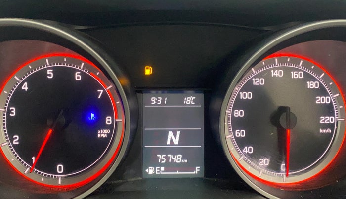2020 Maruti Swift ZXI AMT, Petrol, Automatic, 75,747 km, Odometer Image