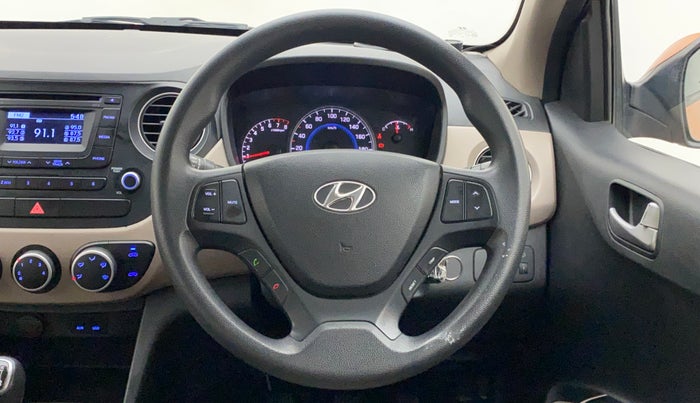 2015 Hyundai Grand i10 SPORTZ 1.2 KAPPA VTVT, Petrol, Manual, 49,376 km, Steering Wheel Close Up