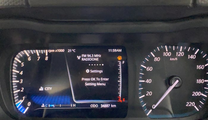 2020 Tata ALTROZ XZ PETROL, Petrol, Manual, 34,887 km, Odometer Image