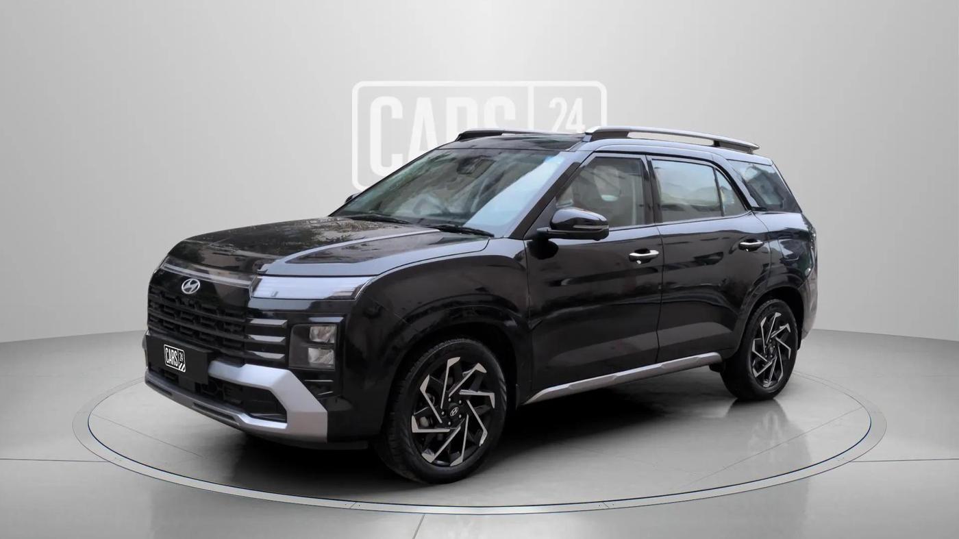 2024 Hyundai ALCAZAR Signature 7 STR 1.5 Turbo GDi Petrol DCT, Petrol, Automatic, 4,227 km, Left Front Diagonal