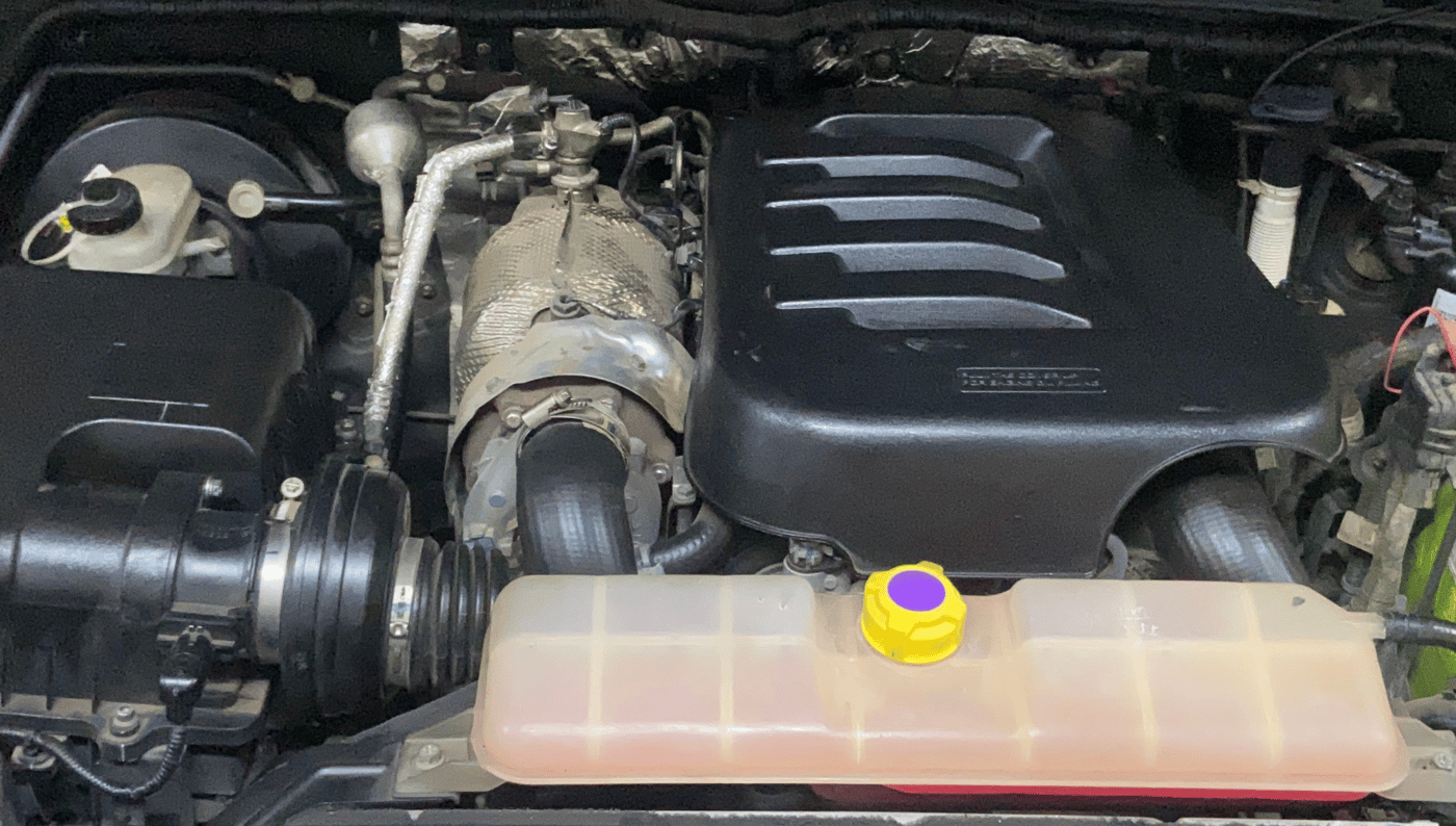 2021 Mahindra Thar LX D 4WD AT CONVERTIBLE, Diesel, Automatic, 63,777 km, Engine View