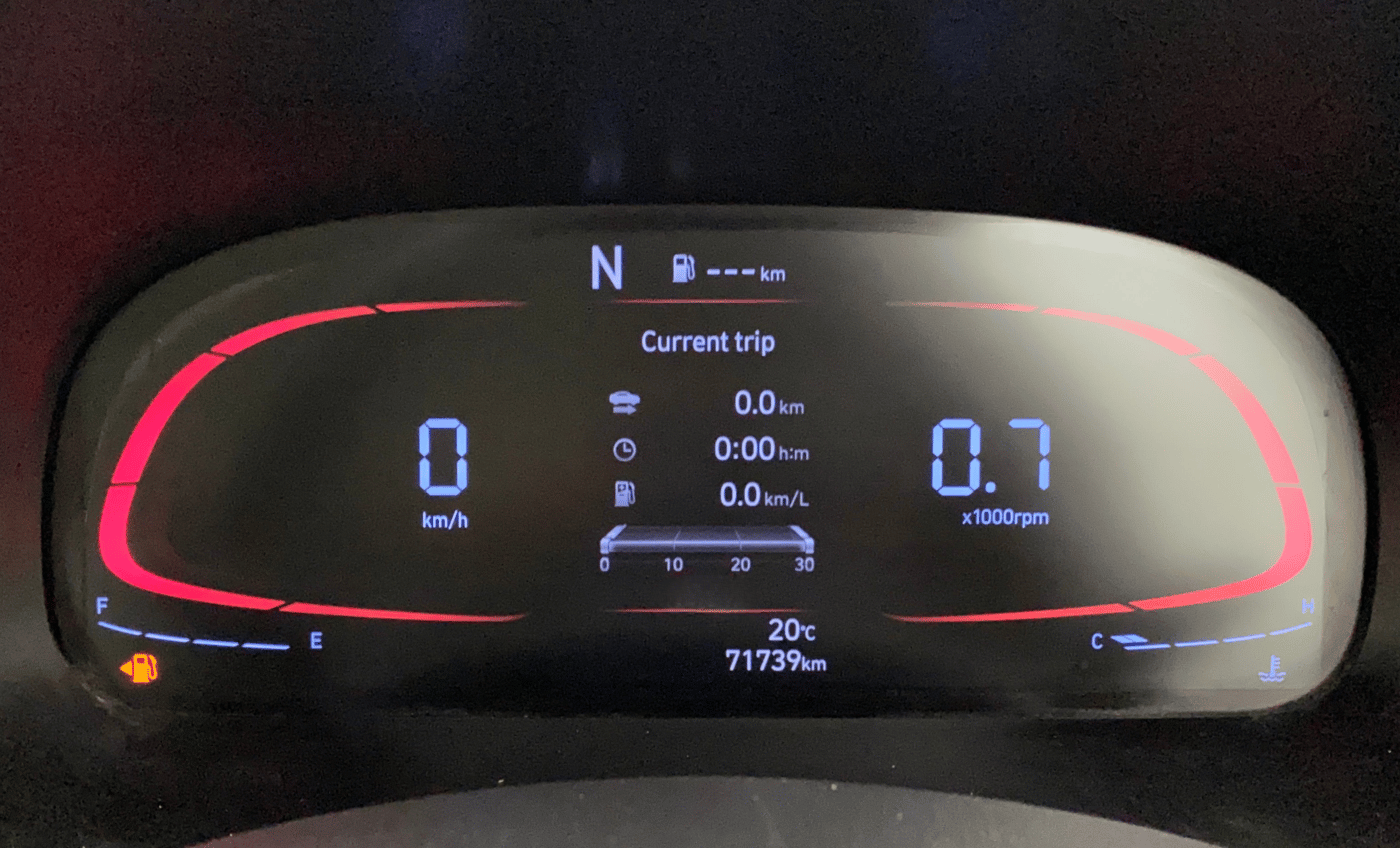2023 Hyundai EXTER SX(O) CONNECT 1.2 AMT DUAL TONE, Petrol, Automatic, 71,738 km, Odometer Image