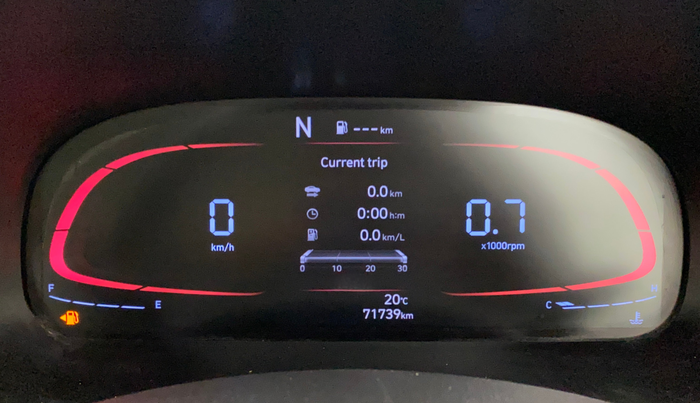 2023 Hyundai EXTER SX(O) CONNECT 1.2 AMT DUAL TONE, Petrol, Automatic, 71,738 km, Odometer Image