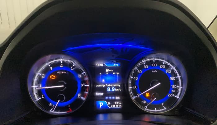 2019 Toyota Glanza G CVT, Petrol, Automatic, 76,551 km, Odometer Image