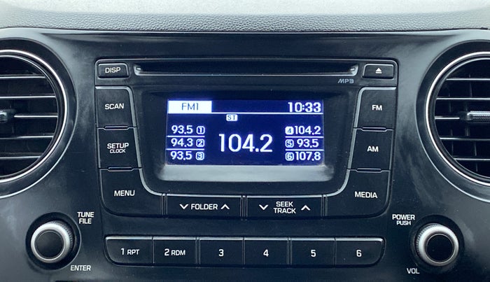 2014 Hyundai Grand i10 SPORTZ 1.2 KAPPA VTVT, Petrol, Manual, 56,412 km, Infotainment System