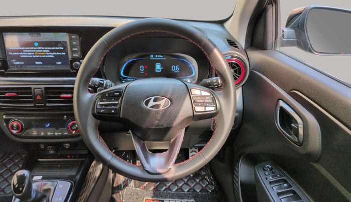 2024 Hyundai EXTER SX (O) Connect 1.2 AMT Knight Edition, Petrol, Automatic, 10,309 km, Steering Wheel Close Up