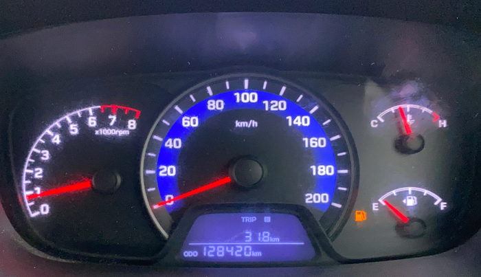 2015 Hyundai Xcent BASE 1.2, CNG, Manual, 1,28,390 km, Odometer Image
