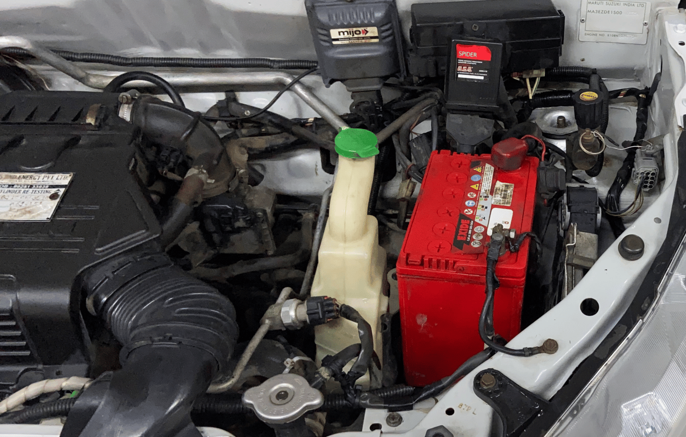 2017 Maruti Alto K10 LXI (O), CNG, Manual, 77,470 km, Engine View - Left